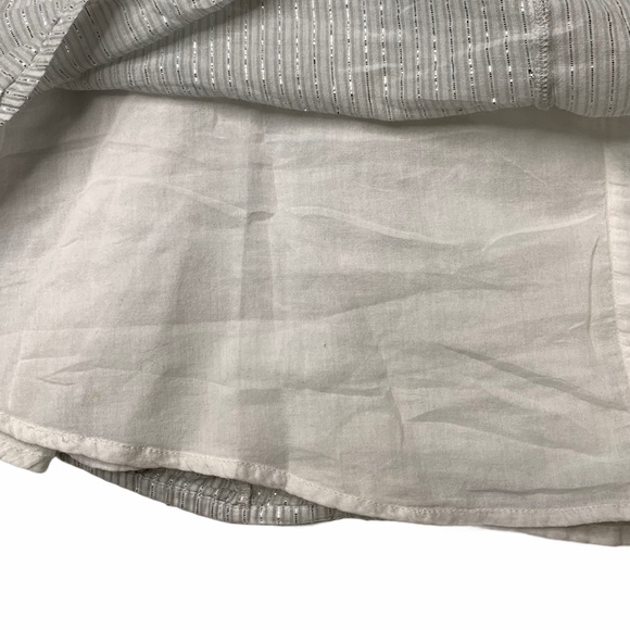 EUC Tape a l’œil 4y white shimmer silver dress - Picture 8 of 12